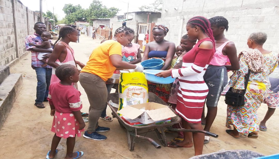 2020 FALA winner Elsa Cethia Milandou and her team organized a food campaign for families in Congo Brazzaville